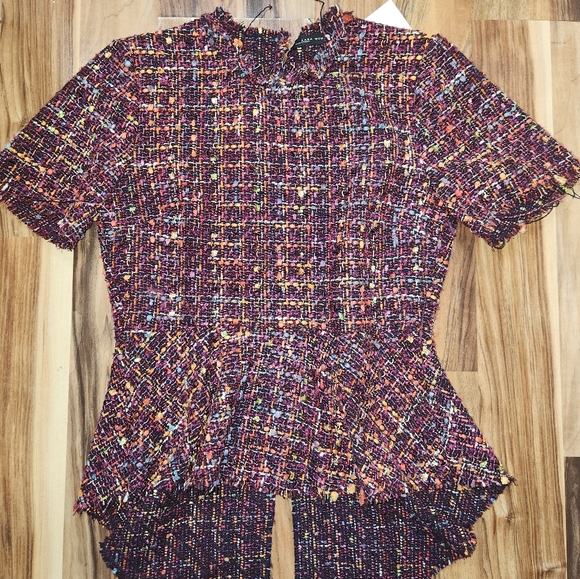 Multicolor Tweed Two-Piece Set - Picture 3 of 7